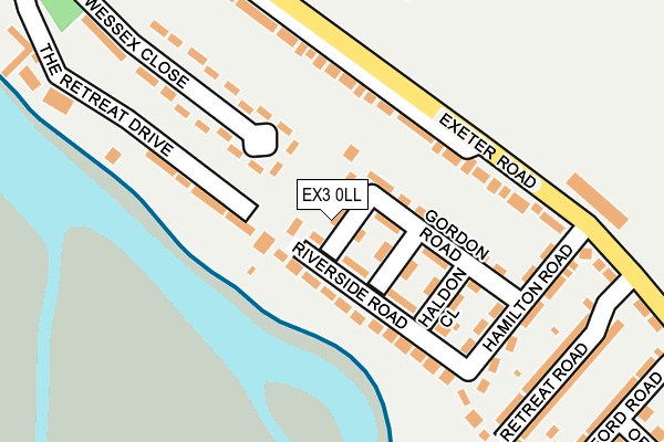 EX3 0LL map - OS OpenMap – Local (Ordnance Survey)