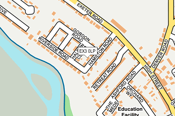EX3 0LP map - OS OpenMap – Local (Ordnance Survey)