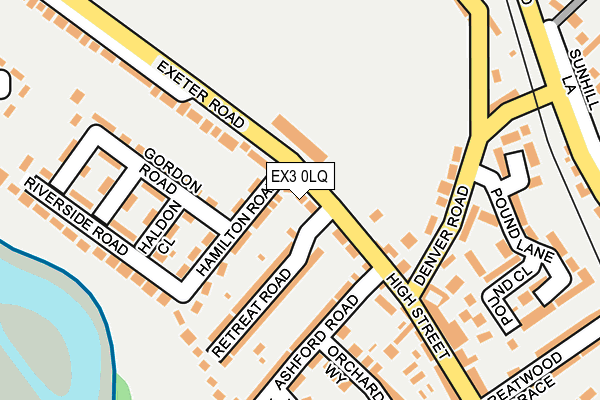 EX3 0LQ map - OS OpenMap – Local (Ordnance Survey)