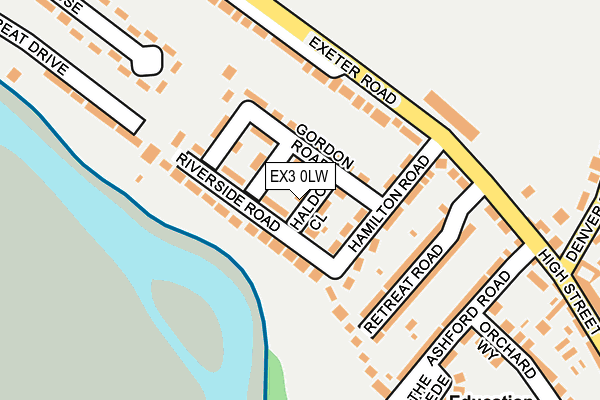 EX3 0LW map - OS OpenMap – Local (Ordnance Survey)