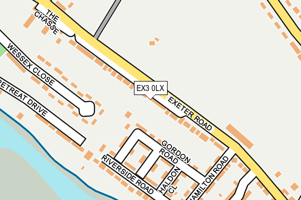 EX3 0LX map - OS OpenMap – Local (Ordnance Survey)