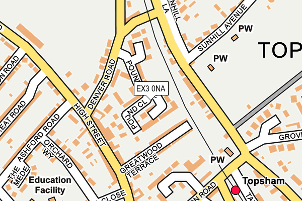 EX3 0NA map - OS OpenMap – Local (Ordnance Survey)