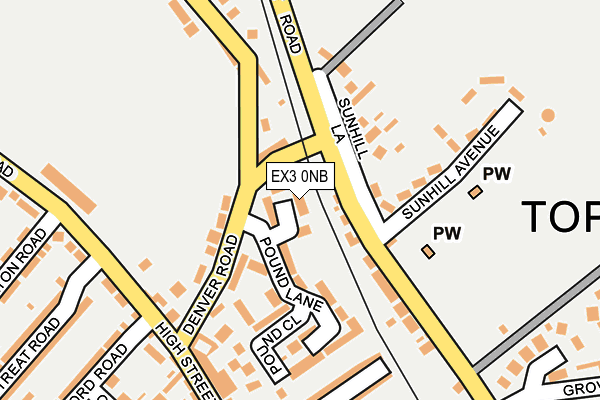 EX3 0NB map - OS OpenMap – Local (Ordnance Survey)