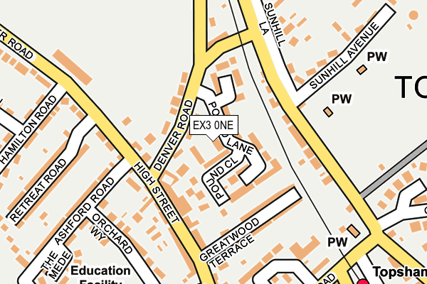 EX3 0NE map - OS OpenMap – Local (Ordnance Survey)