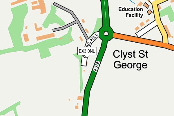 EX3 0NL map - OS OpenMap – Local (Ordnance Survey)