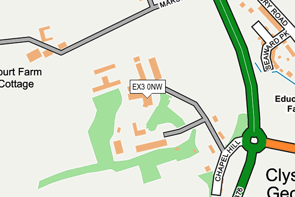 EX3 0NW map - OS OpenMap – Local (Ordnance Survey)