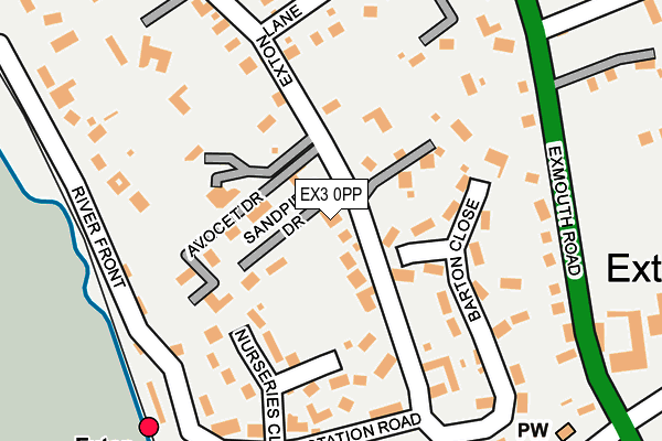 EX3 0PP map - OS OpenMap – Local (Ordnance Survey)