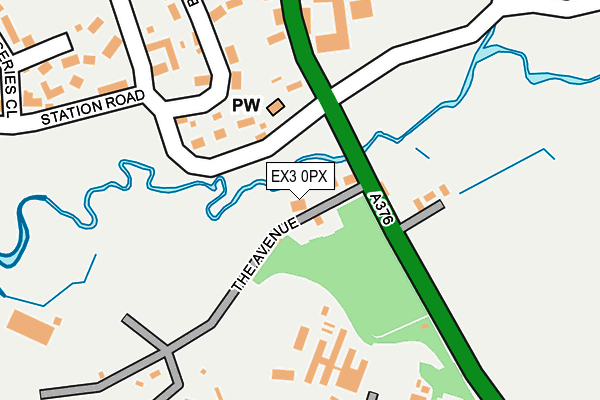 EX3 0PX map - OS OpenMap – Local (Ordnance Survey)