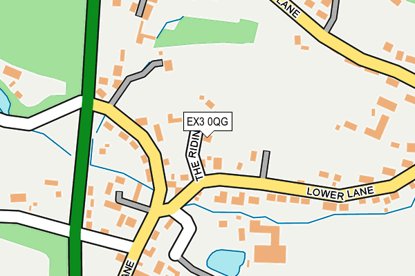 EX3 0QG map - OS OpenMap – Local (Ordnance Survey)