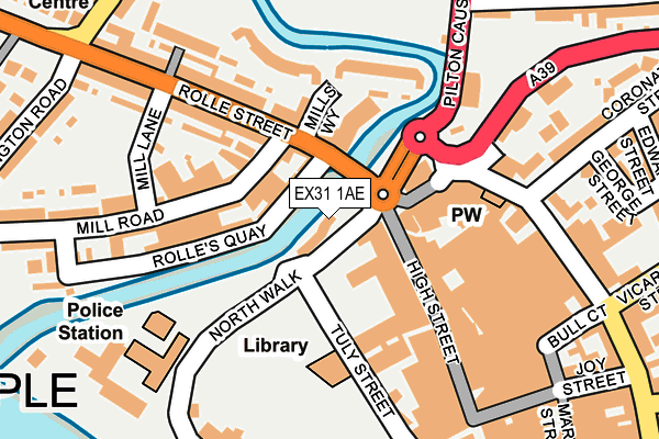 EX31 1AE map - OS OpenMap – Local (Ordnance Survey)