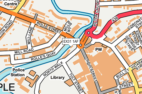 EX31 1AF map - OS OpenMap – Local (Ordnance Survey)