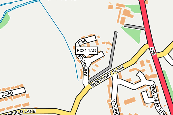 EX31 1AG map - OS OpenMap – Local (Ordnance Survey)