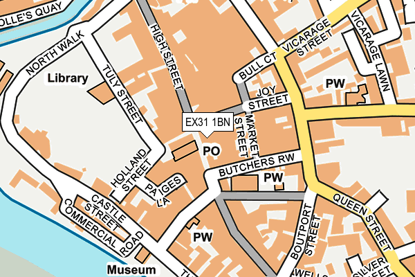 EX31 1BN map - OS OpenMap – Local (Ordnance Survey)