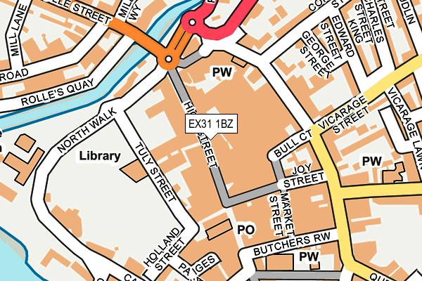 EX31 1BZ map - OS OpenMap – Local (Ordnance Survey)