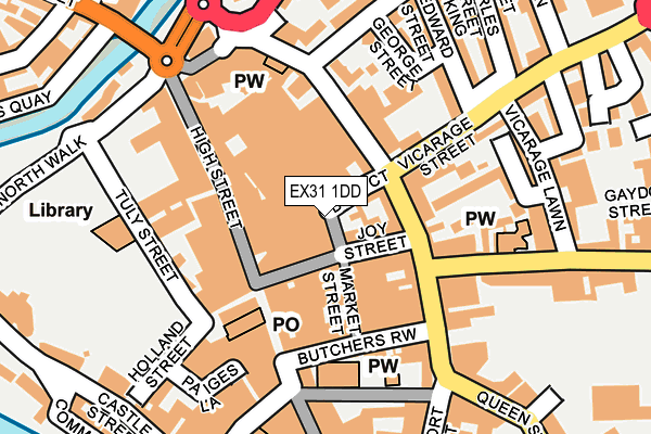 EX31 1DD map - OS OpenMap – Local (Ordnance Survey)