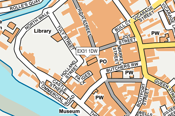 EX31 1DW map - OS OpenMap – Local (Ordnance Survey)