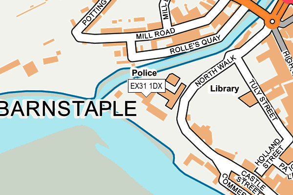 EX31 1DX map - OS OpenMap – Local (Ordnance Survey)