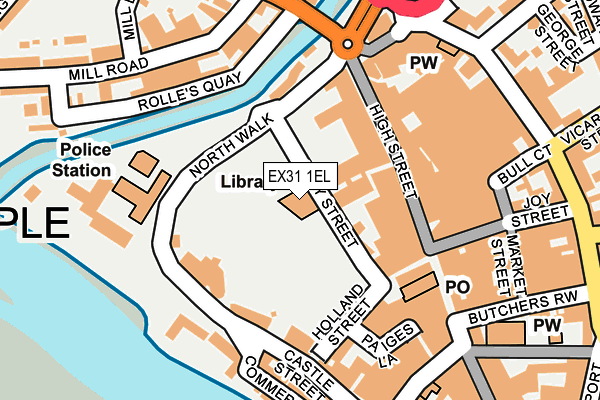 EX31 1EL map - OS OpenMap – Local (Ordnance Survey)