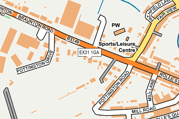 EX31 1GA map - OS OpenMap – Local (Ordnance Survey)