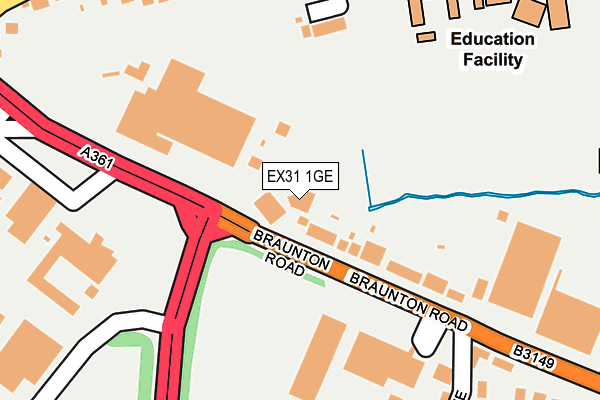EX31 1GE map - OS OpenMap – Local (Ordnance Survey)