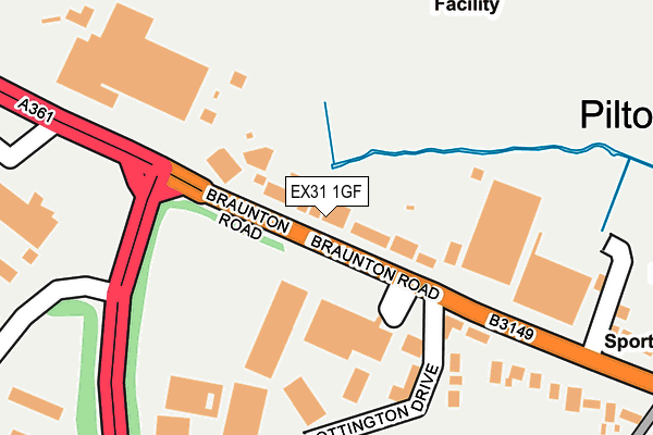 EX31 1GF map - OS OpenMap – Local (Ordnance Survey)