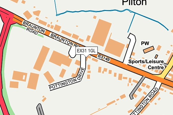 EX31 1GL map - OS OpenMap – Local (Ordnance Survey)