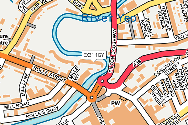 EX31 1GY map - OS OpenMap – Local (Ordnance Survey)