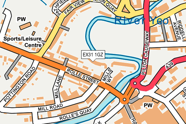 EX31 1GZ map - OS OpenMap – Local (Ordnance Survey)