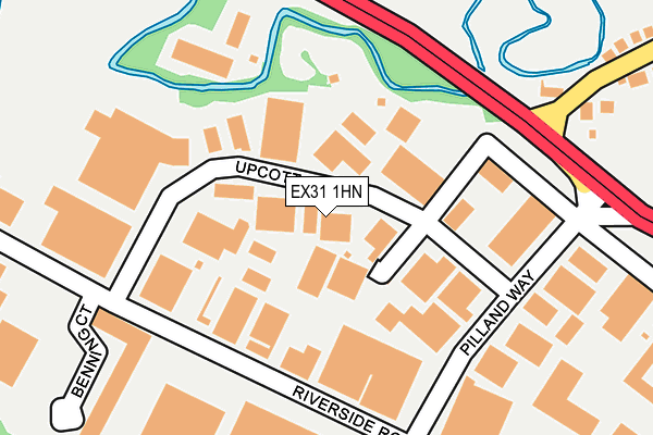 Map of BARNSTAPLE MOT CENTRE & CAR SALES LTD at local scale