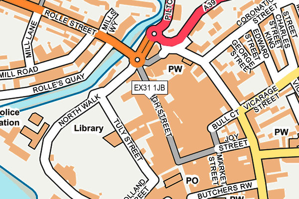EX31 1JB map - OS OpenMap – Local (Ordnance Survey)