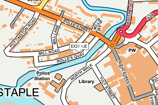 EX31 1JE map - OS OpenMap – Local (Ordnance Survey)