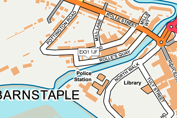 EX31 1JF map - OS OpenMap – Local (Ordnance Survey)