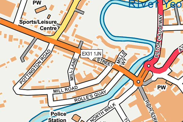 EX31 1JN map - OS OpenMap – Local (Ordnance Survey)