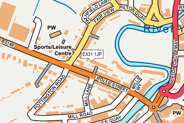 EX31 1JP map - OS OpenMap – Local (Ordnance Survey)