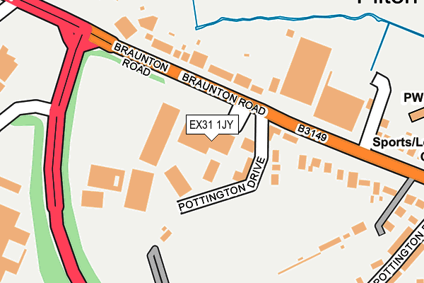 EX31 1JY map - OS OpenMap – Local (Ordnance Survey)