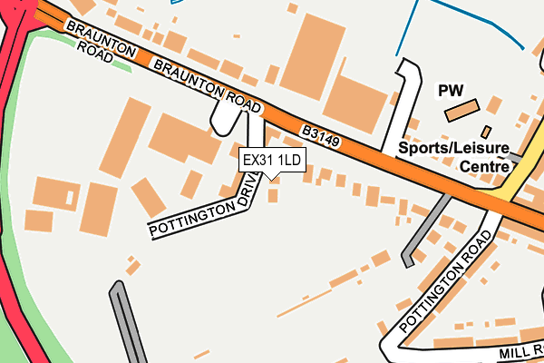 EX31 1LD map - OS OpenMap – Local (Ordnance Survey)