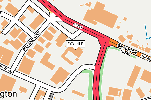 EX31 1LE map - OS OpenMap – Local (Ordnance Survey)