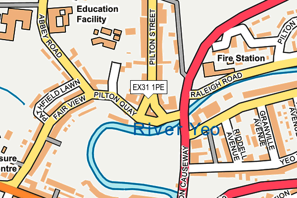 EX31 1PE map - OS OpenMap – Local (Ordnance Survey)