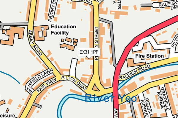 EX31 1PF map - OS OpenMap – Local (Ordnance Survey)