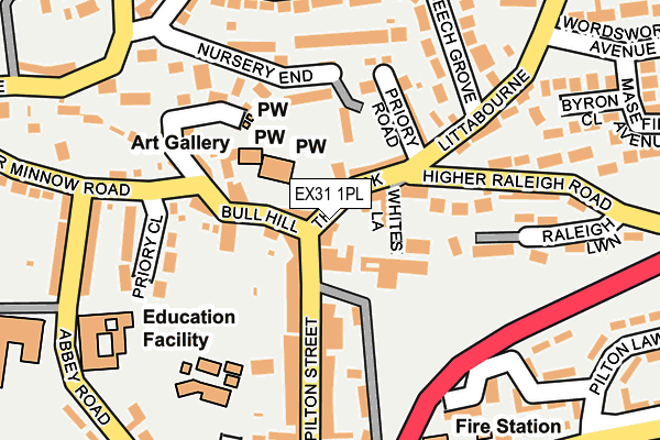 EX31 1PL map - OS OpenMap – Local (Ordnance Survey)