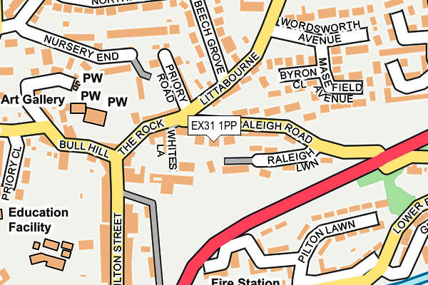 EX31 1PP map - OS OpenMap – Local (Ordnance Survey)