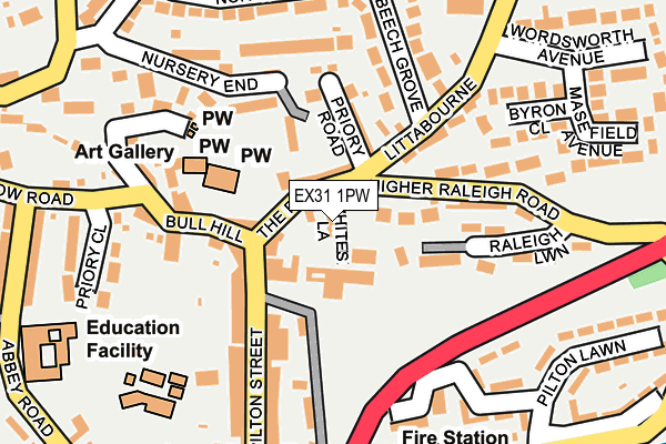 EX31 1PW map - OS OpenMap – Local (Ordnance Survey)