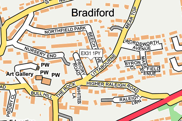 EX31 1PY map - OS OpenMap – Local (Ordnance Survey)