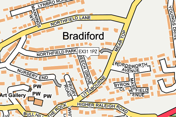 EX31 1PZ map - OS OpenMap – Local (Ordnance Survey)