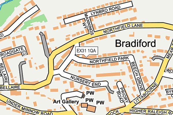 EX31 1QA map - OS OpenMap – Local (Ordnance Survey)