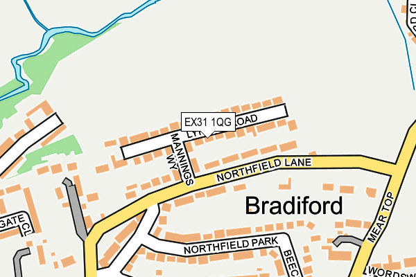 EX31 1QG map - OS OpenMap – Local (Ordnance Survey)