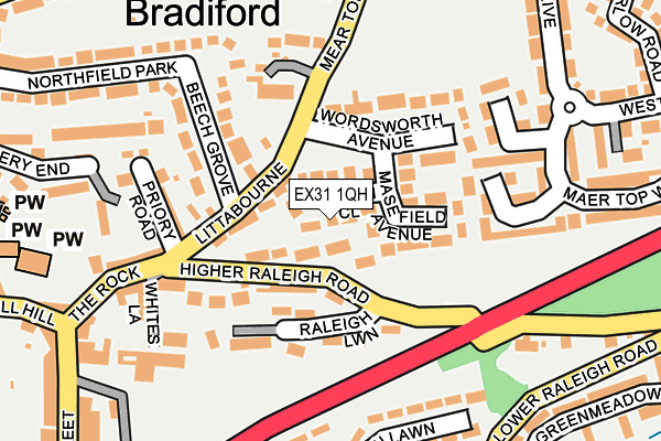 EX31 1QH map - OS OpenMap – Local (Ordnance Survey)