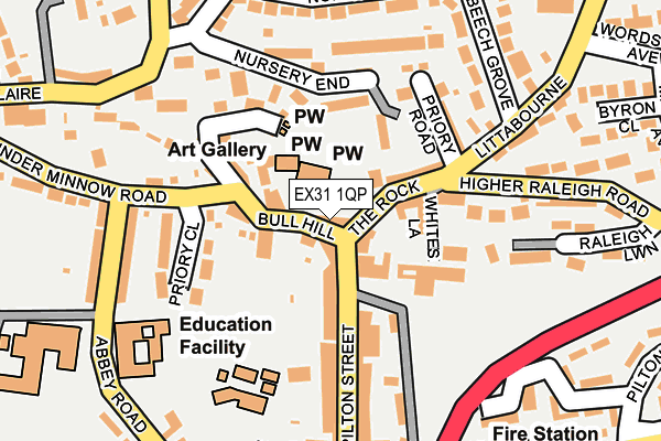 EX31 1QP map - OS OpenMap – Local (Ordnance Survey)