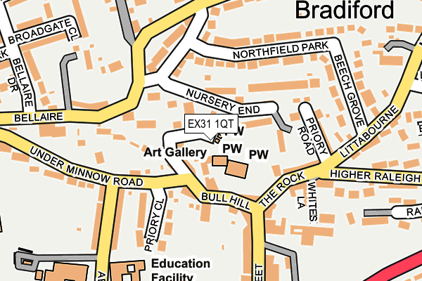 EX31 1QT map - OS OpenMap – Local (Ordnance Survey)