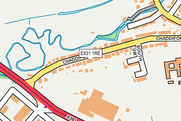 EX31 1RE map - OS OpenMap – Local (Ordnance Survey)